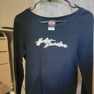 Harley-Davidson Womens huge foil gold